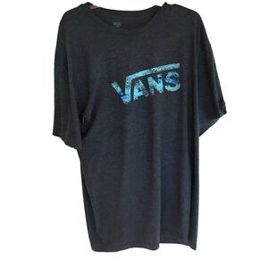 Vans Unisex Crew Neck Short Sleeve Pullover Tee Van's Logo in Blue Size Men's XL